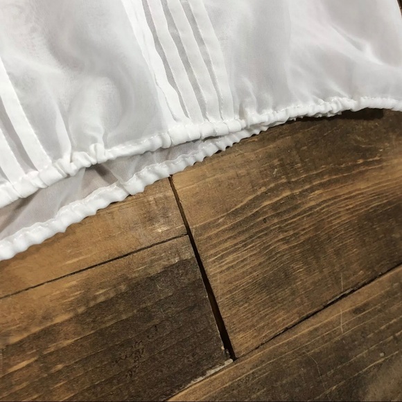 PS Aeropostale Girls Blouse Sheer Lace Pleats - Picture 5 of 8